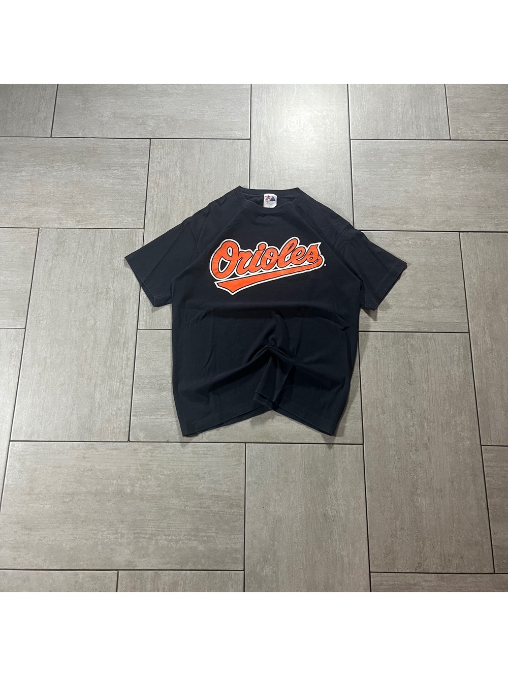Majestic Orioles Graphic Cotton T-Shirt Large Black